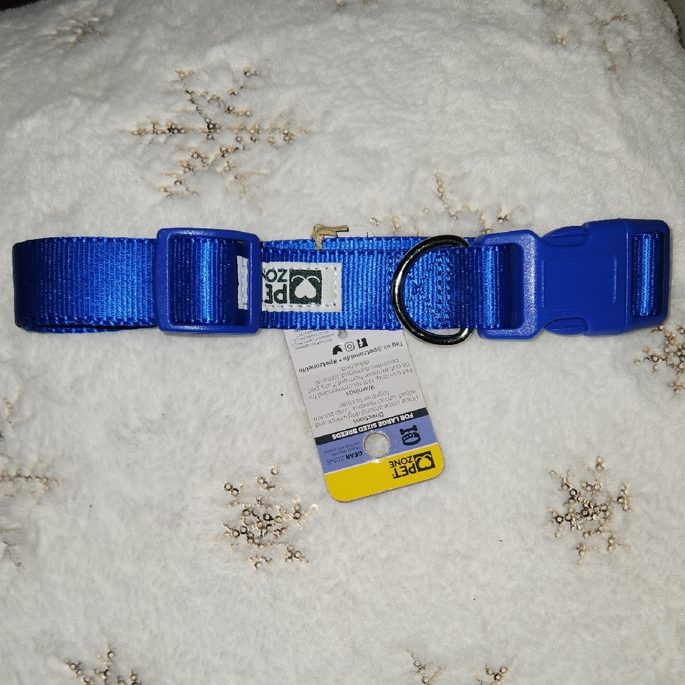 PetZone Vibrant Blue Adjustable Dog Collar